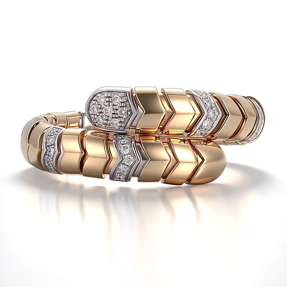 14k gold coiled snake diamond statement ring 1 14k gold coiled snake diamond statement ring 1