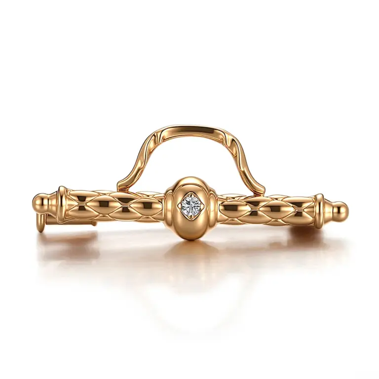 14k gold diamond brooch pin 1