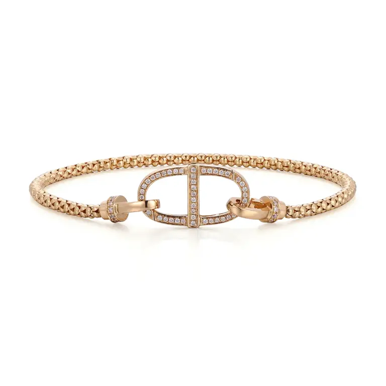14k gold double open diamond lobster clasp 1