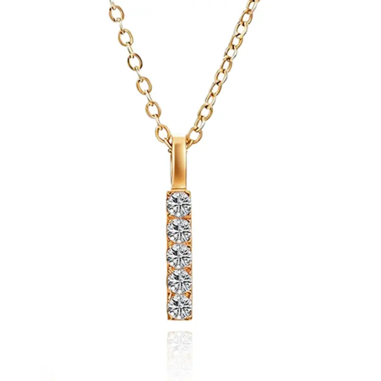 Collar con colgante de diamantes elegante de oro de 14k 1