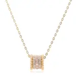 14k gold endless fortune diamond pendant necklace 1