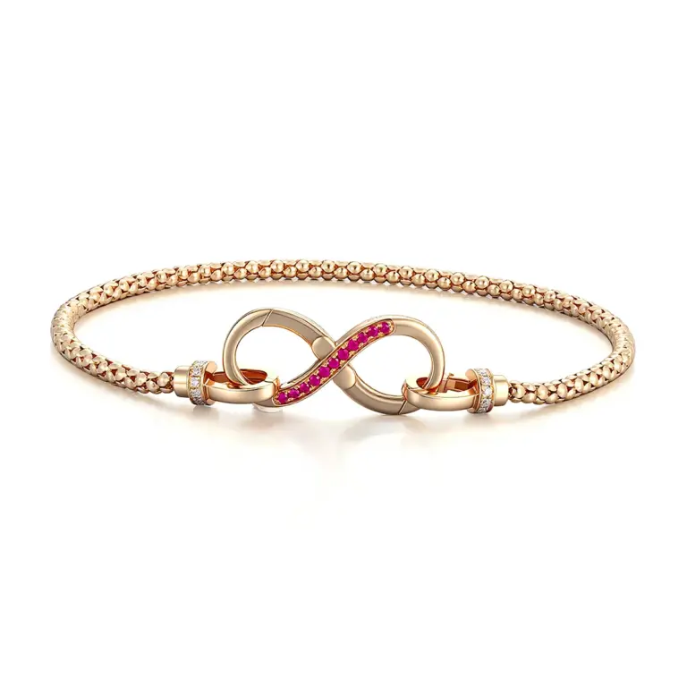 14k gold figure eight diamond universal clasp 1
