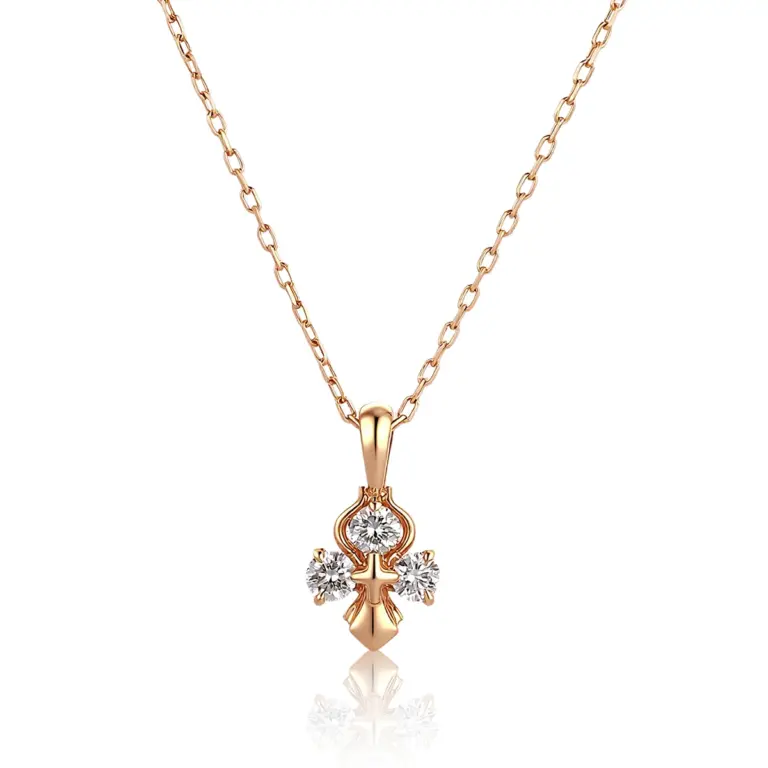 14k gold graceful diamond pendant necklace 1