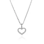 14k gold heart diamond pendant necklace 1