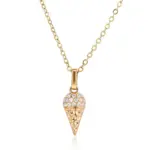 14k gold ice cream diamond pendant necklace 1