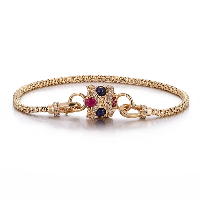 14k gold lion dance diamond universal clasp 1