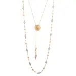 14k gold petite camellia diamond clip on charm necklace 1