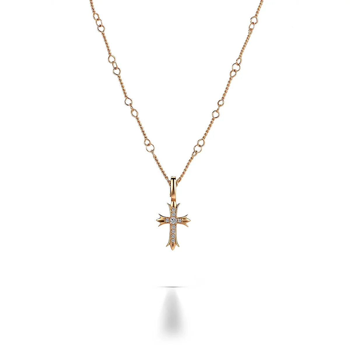 14k gold petite diamond cross necklace 1 14k gold petite diamond cross necklace 1