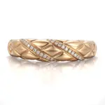 14k gold quilted lattice diamond eternity ring 1