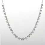 14k gold round lab grown diamond charm necklace 1