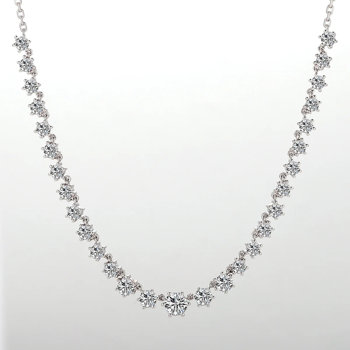 14k gold round lab grown diamond charm necklace 1 14k gold round lab grown diamond charm necklace 1