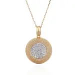 14k gold sculptural diamond pendant necklace 1