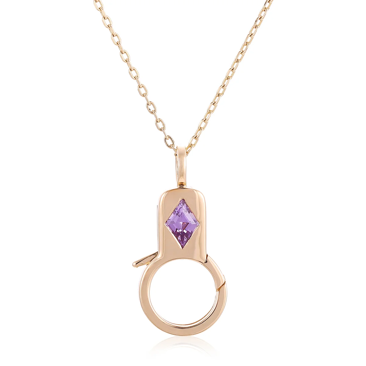 14k gold trapezoid purple lab grown diamond pendant necklace 1 14k gold trapezoid purple lab grown diamond pendant necklace 1