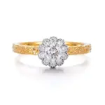 18k gold 0 3ct round lab grown diamond halo engagement ring 1