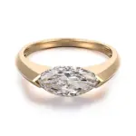 18k gold 1 5ct marquise lab grown diamond solitaire engagement ring 1