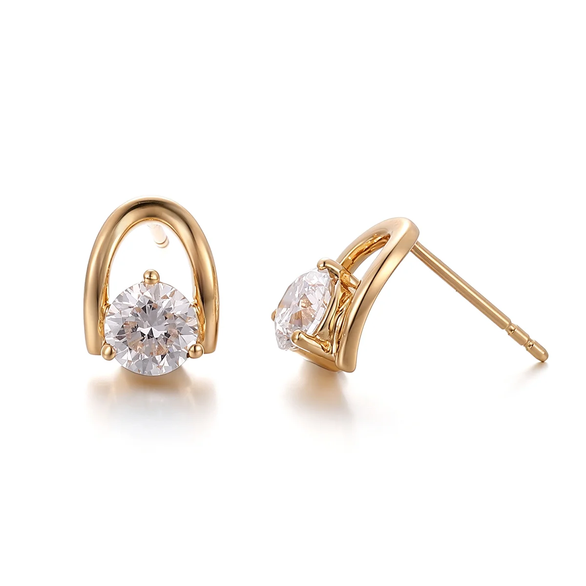 18k gold 1ct round lab grown diamond solitaire stud earrings 1 18k gold 1ct round lab grown diamond solitaire stud earrings 1