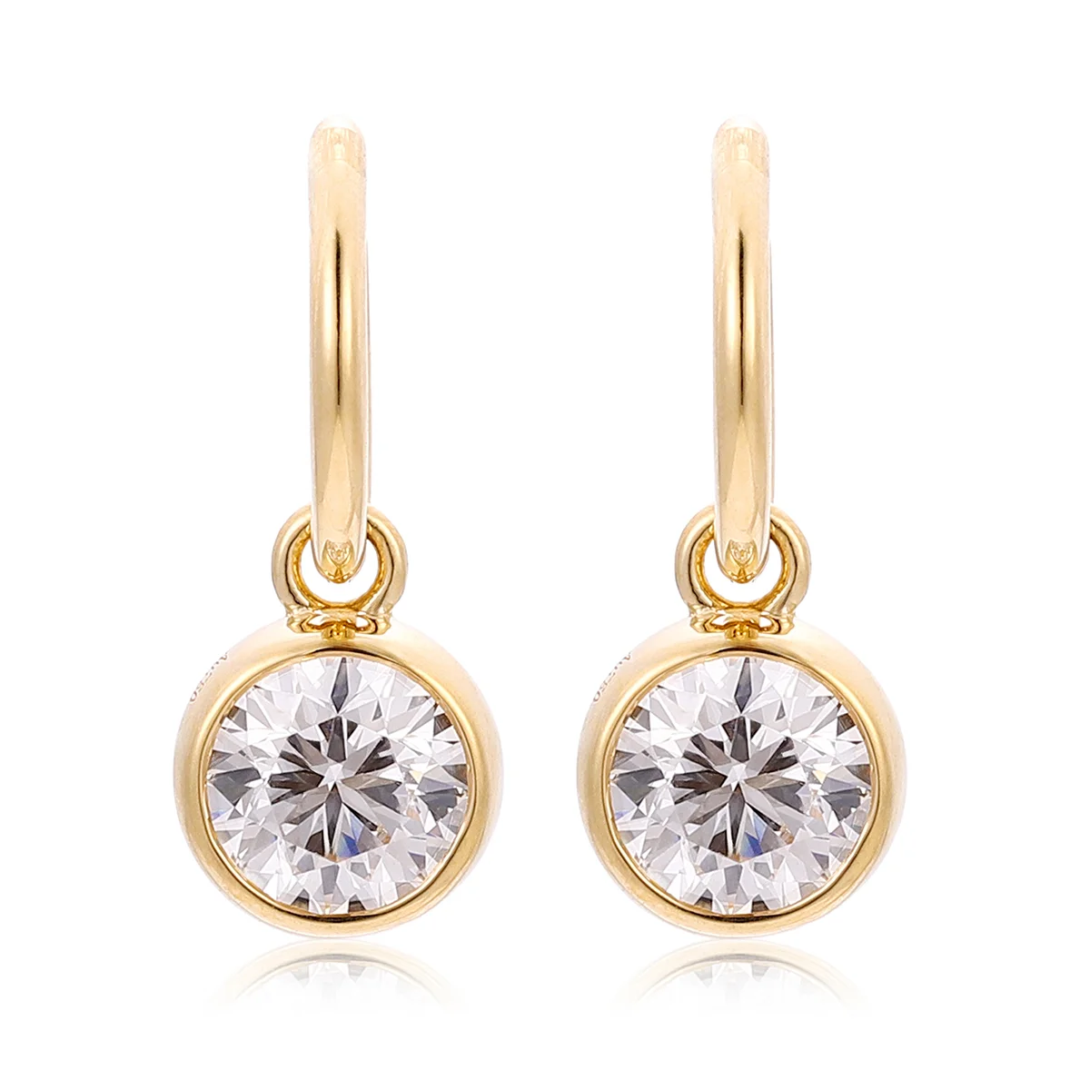 18k gold bubble round lab grown diamond drop earrings 1 18k gold bubble round lab grown diamond drop earrings 1