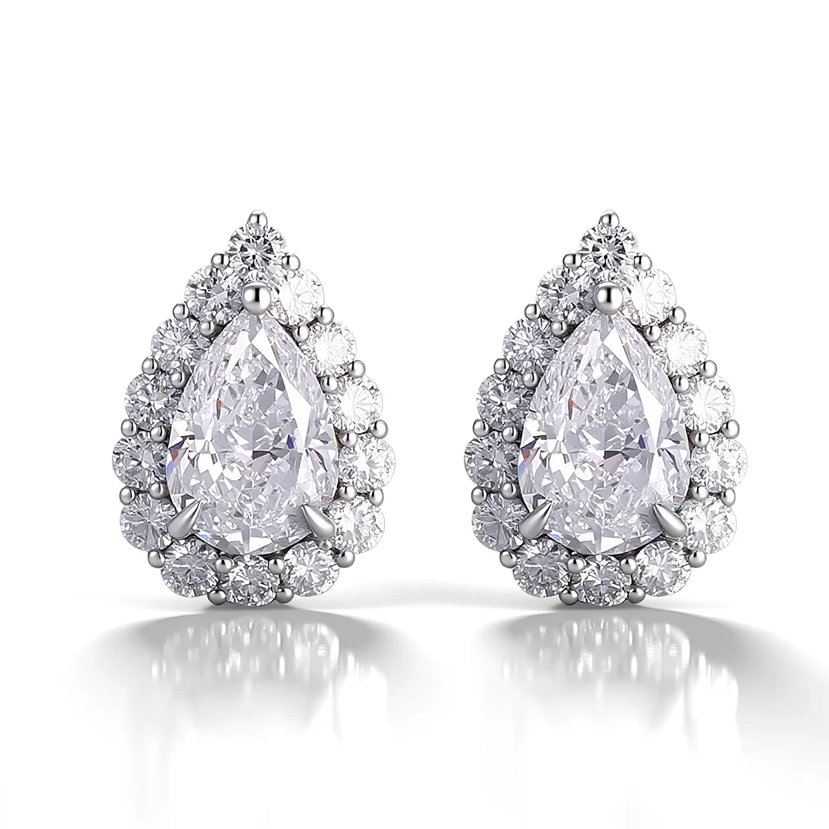 18k gold hpht pear lab grown diamond stud earrings 1 18k gold hpht pear lab grown diamond stud earrings 1