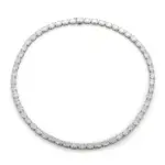 18k gold oval lab grown diamond tennis necklace 1