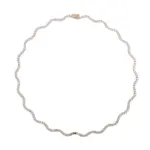 18k gold round cut lab grown diamond tennis necklace 1