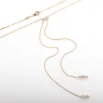 18k gold round lab grown diamond charm necklace 1
