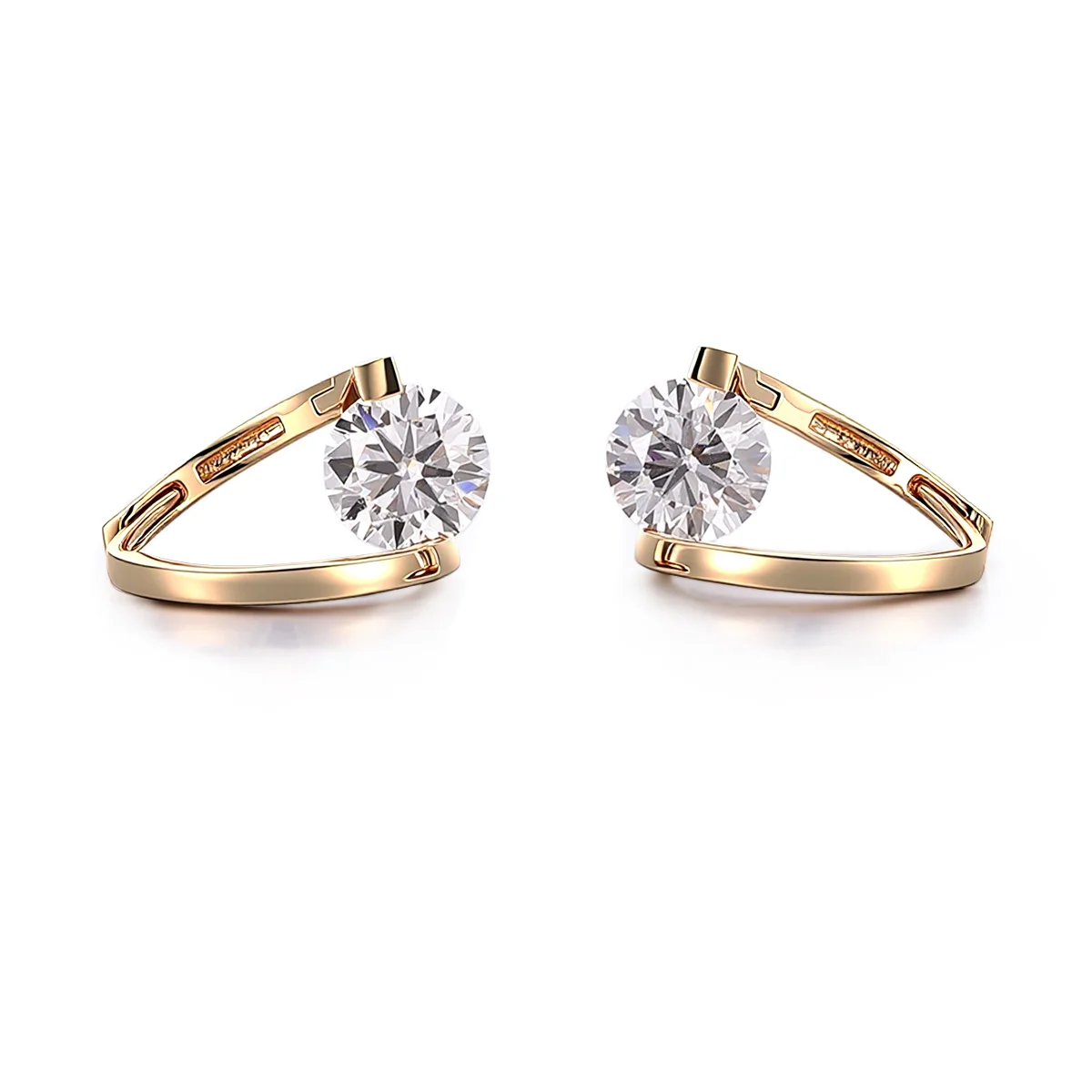 18k gold round lab grown diamond classic hoop earrings 1 18k gold round lab grown diamond classic hoop earrings 1