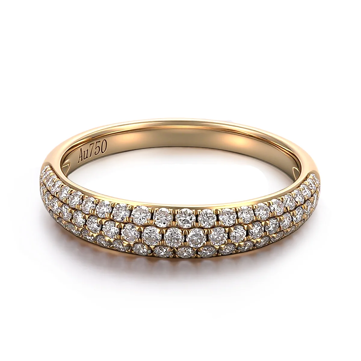 18k gold round lab grown diamond eternity band 1 18k gold round lab grown diamond eternity band 1