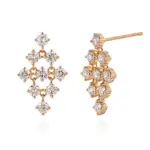 18k gold round lab grown diamond timeless stud earrings 1