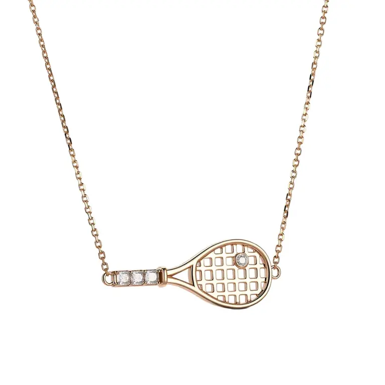dainty 10k gold round lab grown diamond pendant necklace 1