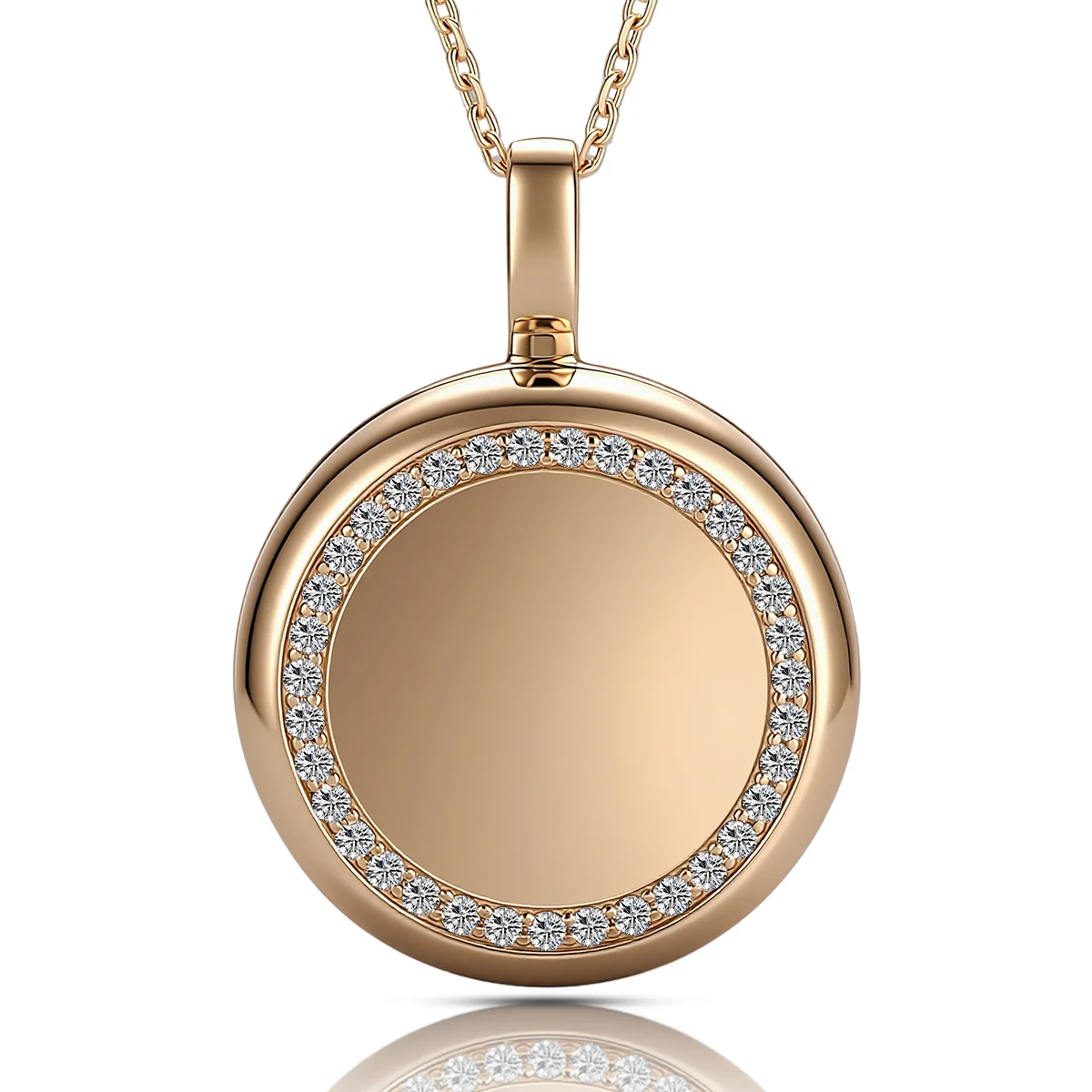 graceful 10k gold round lab grown diamond pendant necklace 1 graceful 10k gold round lab grown diamond pendant necklace 1
