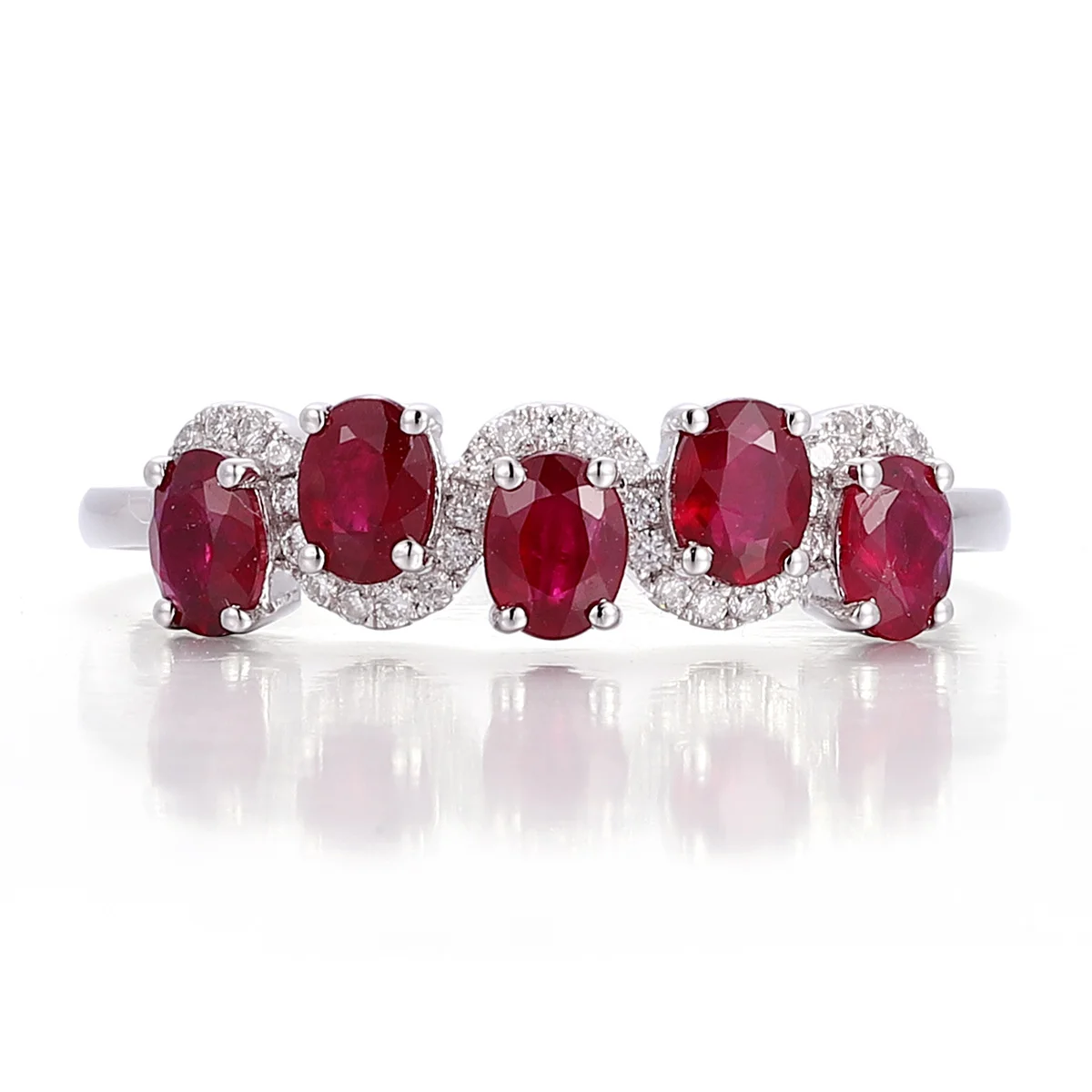 platinum oval red lab grown ruby eternity ring 1 platinum oval red lab grown ruby eternity ring 1