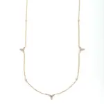 sparkling 10k gold round lab grown diamond charm necklace 1