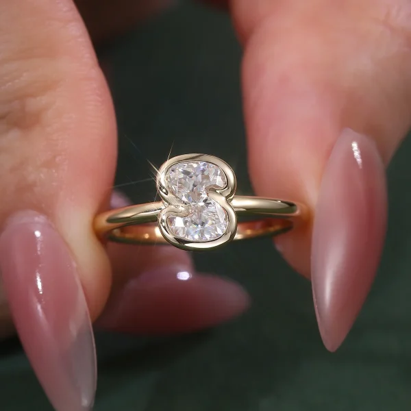 14k gold custom lab grown diamond solitaire engagement ring 7