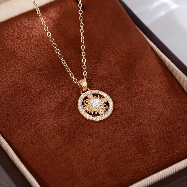 14k gold dainty diamond pendant necklace 6